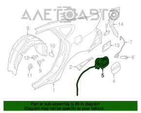 Corpul capacului rezervorului de combustibil Ford Fusion mk5 13-20 fără blocare