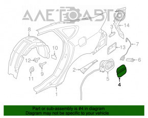 Лючок бензобака с корпусом Ford Fusion mk5 13-20 без замка