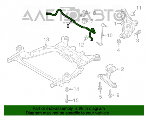 Stabilizatorul frontal Ford Fusion mk5 13-16 25mm