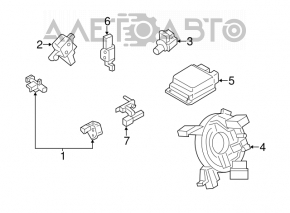 Датчик подушки безопасности дверь левый Ford Fusion mk5 13-16