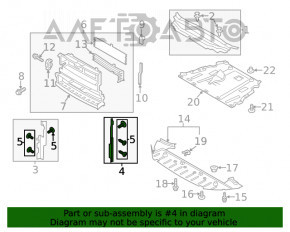 Deflectorul radiatorului stânga Ford Fusion mk5 13-16 2.5