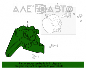 Кронштейн птф правый Ford Fusion mk5 13-16