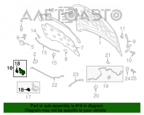 Замок капота правый Ford Fusion mk5 13-20