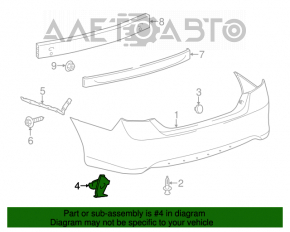 Крепление заднего бампера нижнее правое Toyota Camry v50 12-14 usa