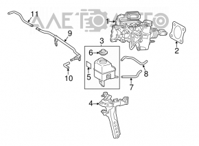 Главный тормозной цилиндр Toyota Camry v50 12-14 hybrid usa в сборе с ABS