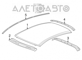 Накладка крыши левая Honda Civic X FC 16-17 4d