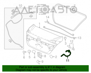 Buclele capacului portbagajului stânga Honda Civic X FC 16-21 4d