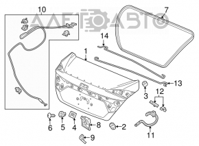 Петля крышки багажника правая Honda Civic X FC 16-21 4d новый OEM оригинал