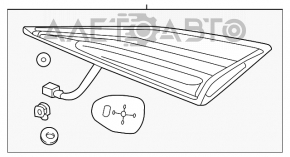 Фонарь внутренний крышка багажника правый Honda Civic X FC 16-21 4d, скол