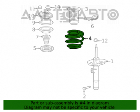 Arcul de suspensie din față dreapta Honda Civic X FC 16-21 1.5T