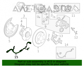 Senzor ABS spate stânga Honda Civic X FC 16-21