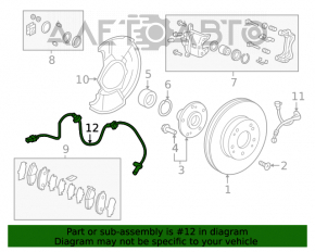 Senzorul ABS frontal dreapta pentru Honda Civic X FC 16-21