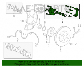 Suport dreapta față Honda Accord 13-17