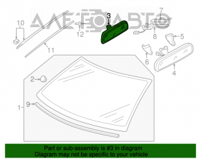 Oglindă interioară Ford Focus mk3 11-18 gri gol tip 2