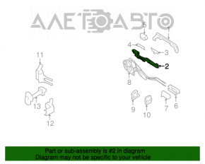 Mecanismul manetei ușii din spate dreapta pentru Infiniti G25 G35 G37 4d 06-14