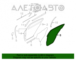 Уплотнитель двери задней левой Infiniti G25 G35 G37 4d 06-14