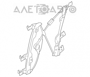 Geam electric cu motor fata dreapta Infiniti Q50 14-