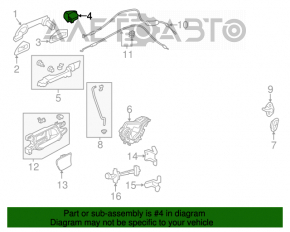 Capacul mânerului exterior din spate dreapta pentru Honda Accord 13-17 crom