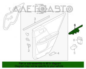 Controlul geamului electric din spate dreapta pentru Honda Accord 13-17, negru, manual, cu iluminare.