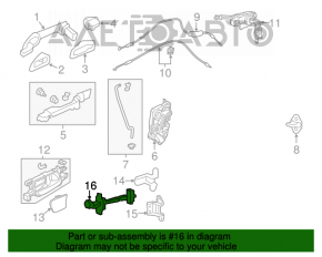 Ограничитель двери передней левой Honda Accord 13-17