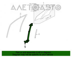 Geam electric cu motor, față stânga, Honda Accord 13-17.