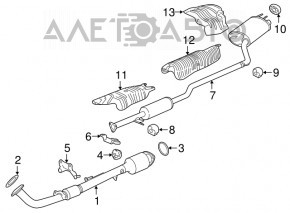 Tubul de admisie cu catalizator pentru Honda Accord 13-17 hibrid.