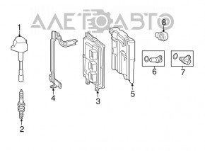 Modulul ECU al motorului Honda Accord 13-17 hibrid