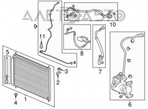 Compresorul de aer condiționat pentru Honda Accord 13-17 hibrid.