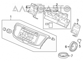 Difuzor spate stânga Honda Accord 13-17