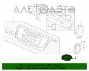 Difuzorul din spatele plafonierei dreapta pentru Honda Accord 13-17