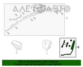 Airbagul pentru scaunul drept al mașinii Honda Accord 13-17.