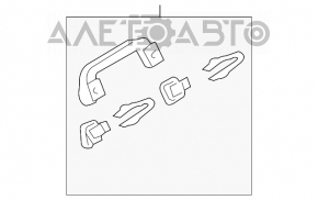 Ручка потолка правая Honda Accord 13-17 беж