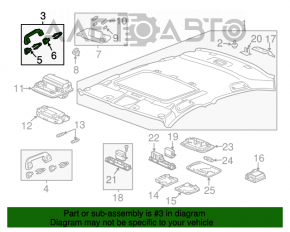 Ручка потолка правая Honda Accord 13-17 беж