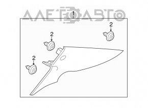 Capac spate stânga pentru Honda Accord 13-17 bej.