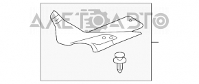 Capacul pragului din spate dreapta pentru Honda Accord 13-17, negru, zgârieturi.