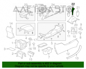 Maner cutie de viteze Honda Accord 13-17 piele neagră