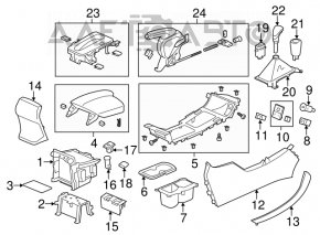 Ручка КПП Honda Accord 13-17 кожа черная