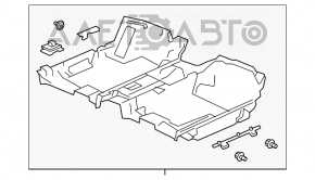Покрытие пола переднее Honda Accord 13-17 черн