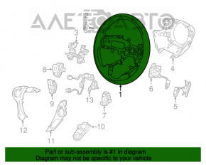 Volan gol Honda Accord 13-17 piele