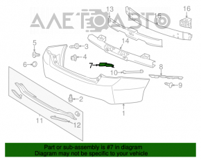 Suportul scutului din spate stânga scurt pentru Honda Accord 13-17, metal