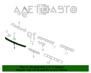 Moldura capacului portbagajului Honda Accord 16-17 restilizat, crom