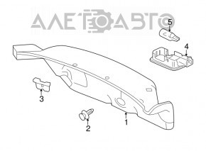 Capacul portbagajului Honda Accord 13-17 gri.