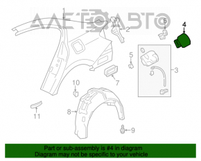 Capacul rezervorului de combustibil Honda Accord 13-17 cu lovitura