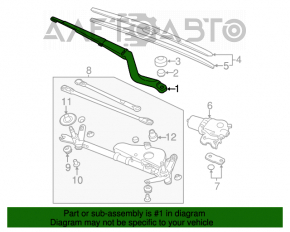 Поводок дворника правый Honda Accord 13-17