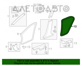 Garnitura pentru deschiderea ușii din spate, dreapta, pentru Honda Accord 13-17