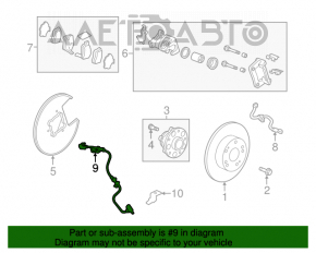 Senzor ABS spate stânga Honda Accord 13-17