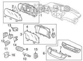 Щиток приборов Honda Accord 13-17 hybrid