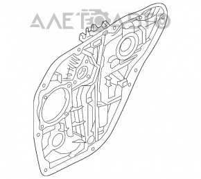 Стеклоподъемник панель задний правый Hyundai Sonata 15-19