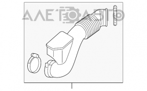 Conductă de aer către colectorul Hyundai Sonata 15-17 2.4