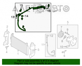 Bobina de aer condiționat a încălzitorului-condensator Hyundai Sonata 15-17 2.4